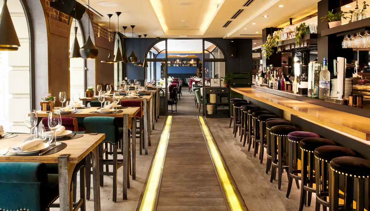 The bar and the long room